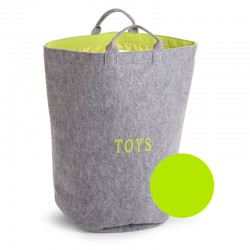 Childhome - Filcowa torba na zabawki szary/limonka z uchwytami | Esy Floresy