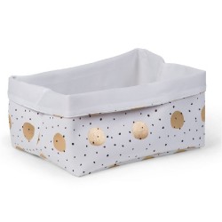 Childhome - Pudełko płócienne 40 x 32 x 20 cm Gold Dots | Esy Floresy