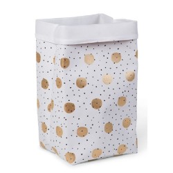Childhome - Pudełko płócienne 32 x 32 x 60 cm Gold Dots | Esy Floresy