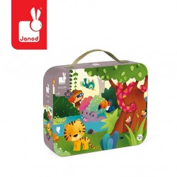 Janod Puzzle panoramiczne w walizce Dżungla 36 elementów | Esy Floresy