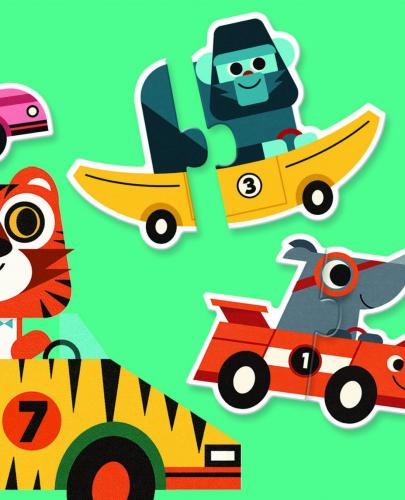 
                                                                                  Djeco - Puzzle duo WYŚCIGÓWKI - Esy Floresy 