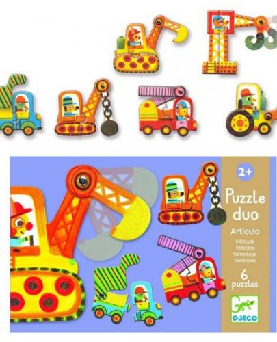 
                                                                                  Djeco - Puzzle dwuelementowe POJAZDY - Esy Floresy 