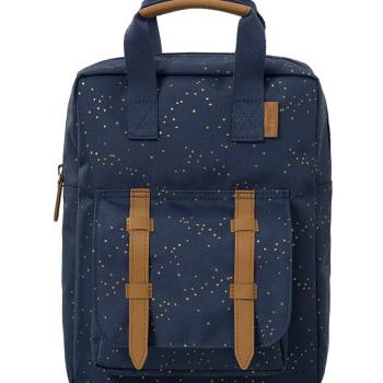 fresk-plecak-zlote-kropki-indigo