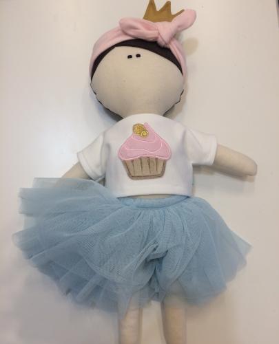 
                                                                                  MytinyHOBBY - Lalka księżniczka w tiulowej spódniczce i koszulka z babeczką . - Esy Floresy 