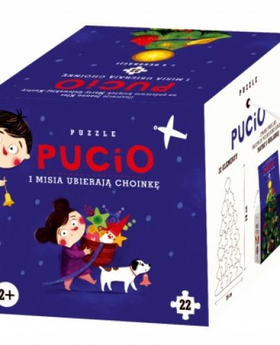 PUZZLE PUCIO I MISIA UBIERAJĄ CHOINKĘ  | Esy Floresy