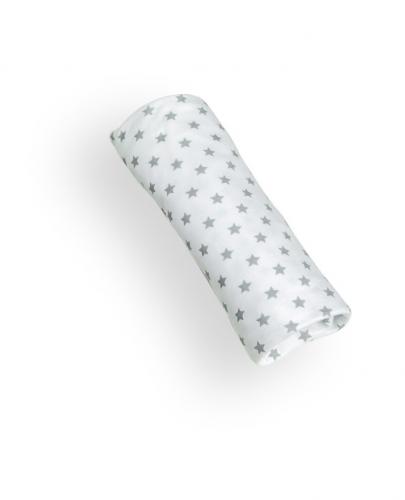 
                                                                                  WoodLook - Prześcieradło bawełniane z gumką, szare gwiazdki na białym tle, 60x120 - Esy Floresy 